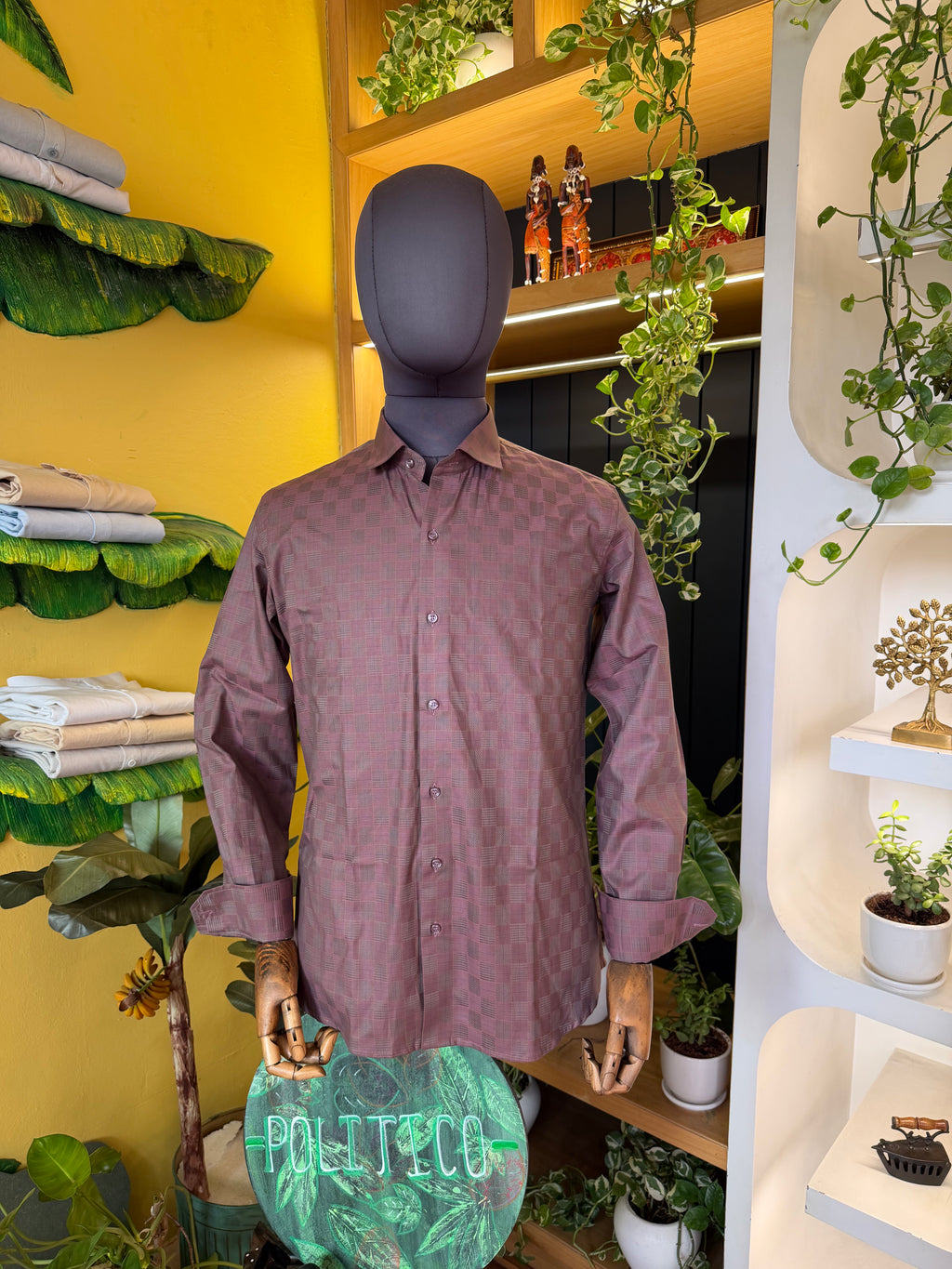 Jazz lover Dusky magenta cotton Shirt