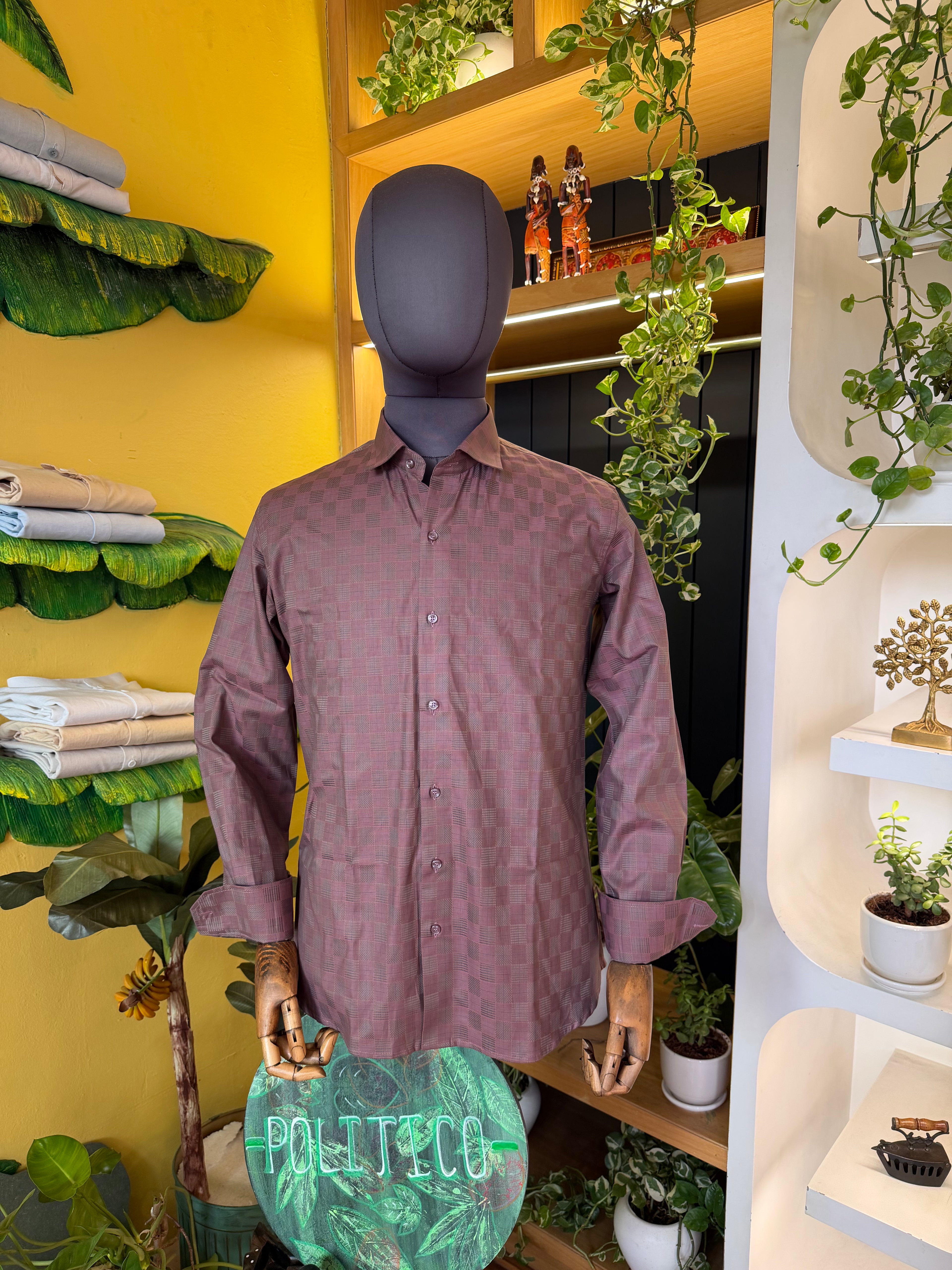 Jazz lover Dusky magenta cotton Shirt
