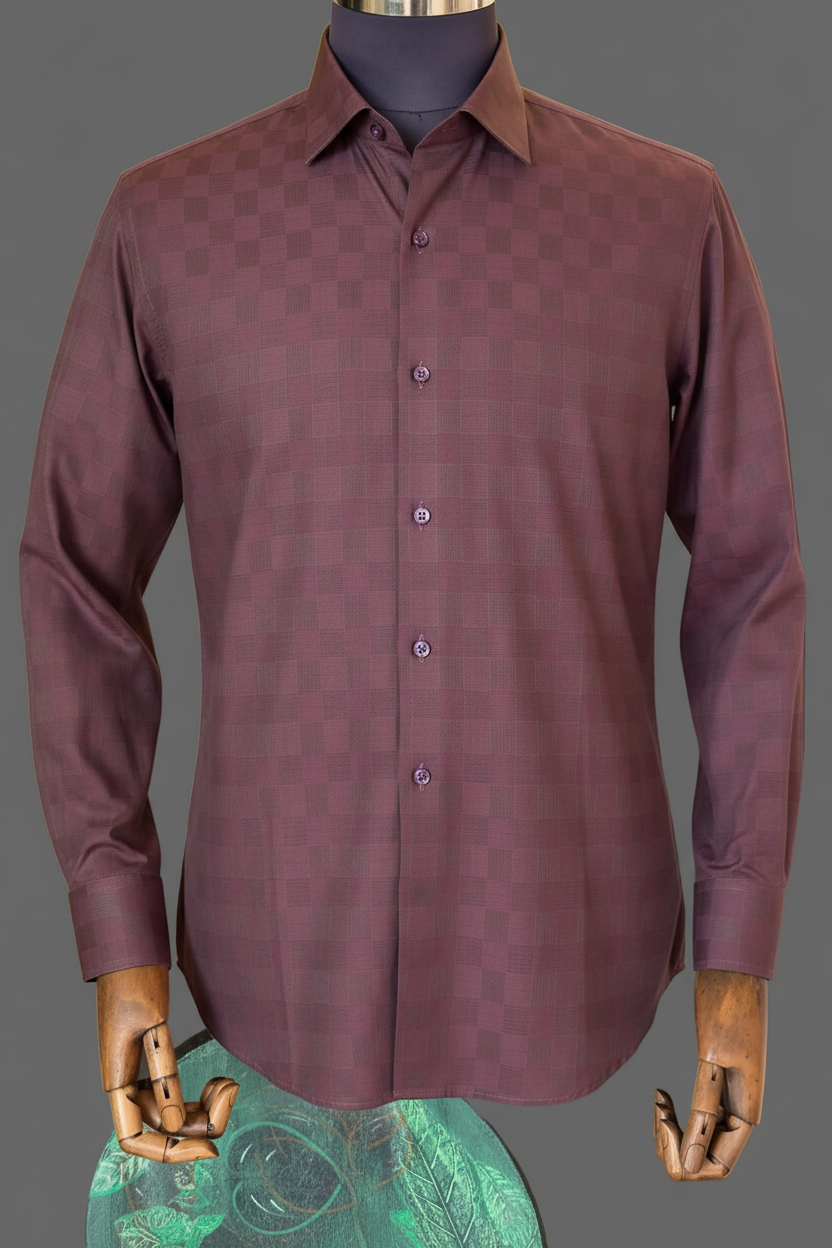 Jazz lover Dusky magenta cotton Shirt