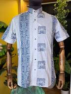Block printed cotton designer shirt