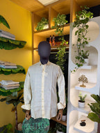 Jacquard lemon linen shirt