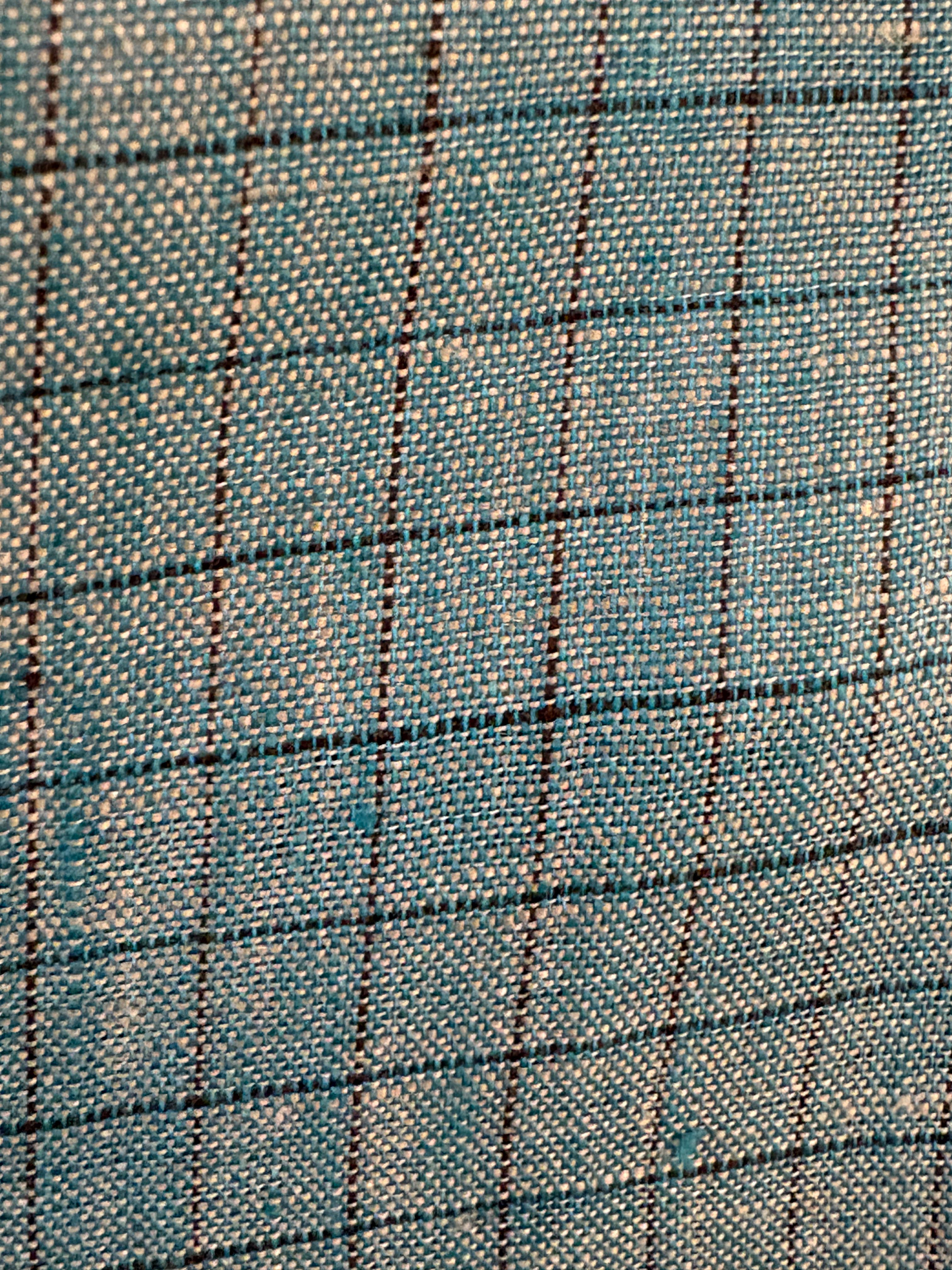 Politico mens sea green checks linen Shirt
