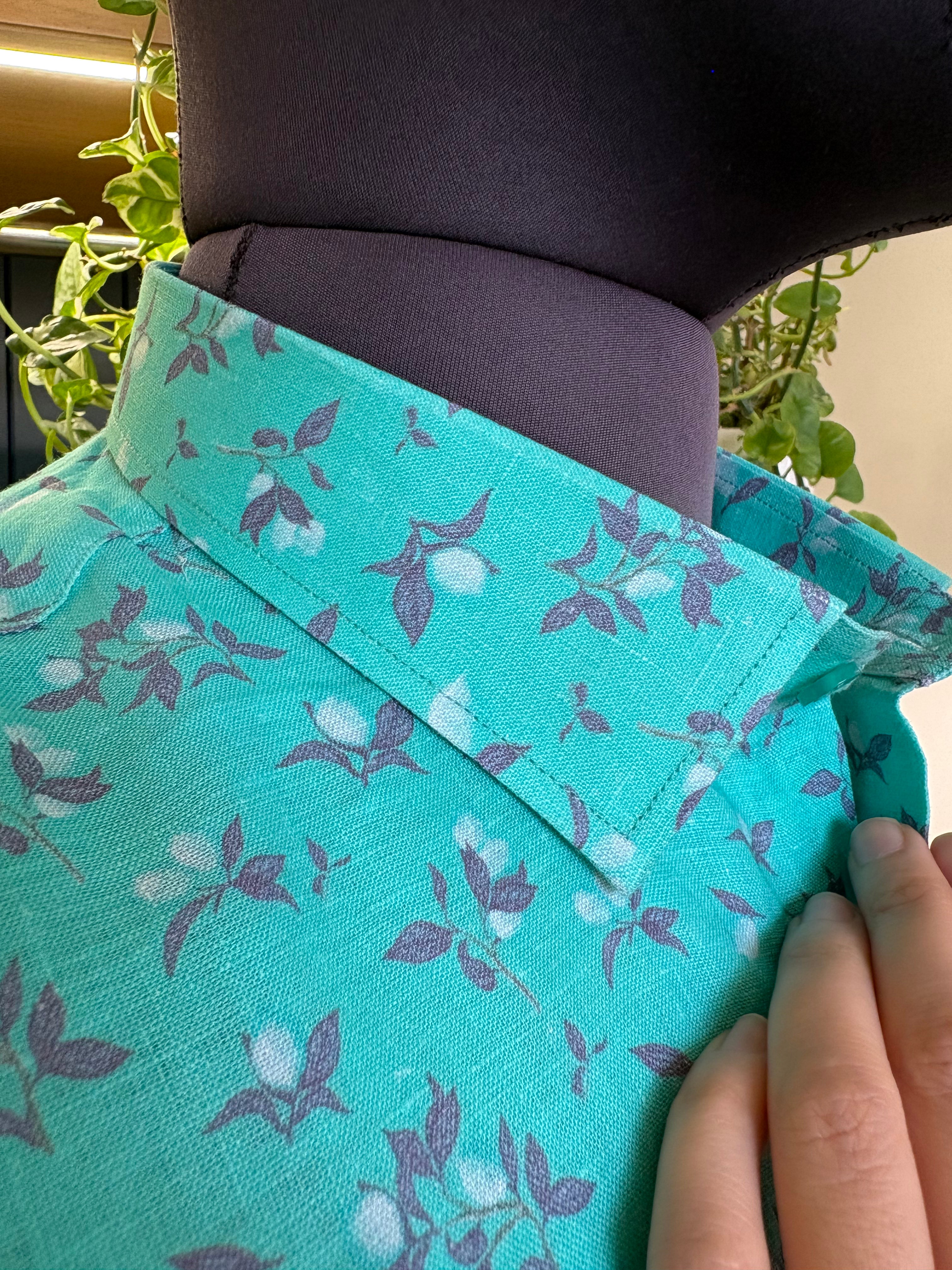 Politico Mens printed copper sulphate linen shirt