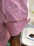 Politico mens cotton Dusty pink Shirt with abstract, scattered geometric print