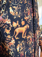 Politico mens shirt satin cotton with gold print