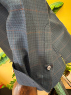 Politico mens dark moss twill and checks giza cotton shirt