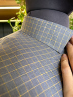 Politico mens grey and yellow grill Linen shirt