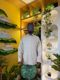 Politico Mens Shirt printed checks on raw cotton