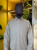 Politico Mens Shirt printed checks on raw cotton